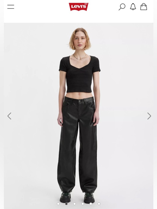 Levi's Pants - Levi’s FAUX LEATHER BAGGY DAD WOMEN'S PANTS